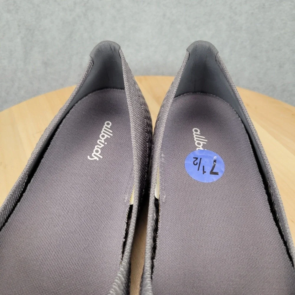 Allbirds Tree Breezers Grey‎ Checkerboard Ballet Flats Womens 7.5 Sustainable